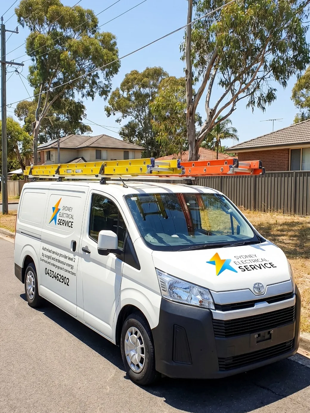 Branded Sydney Electrical Service work van — Level 2 ASP, fixed quotes