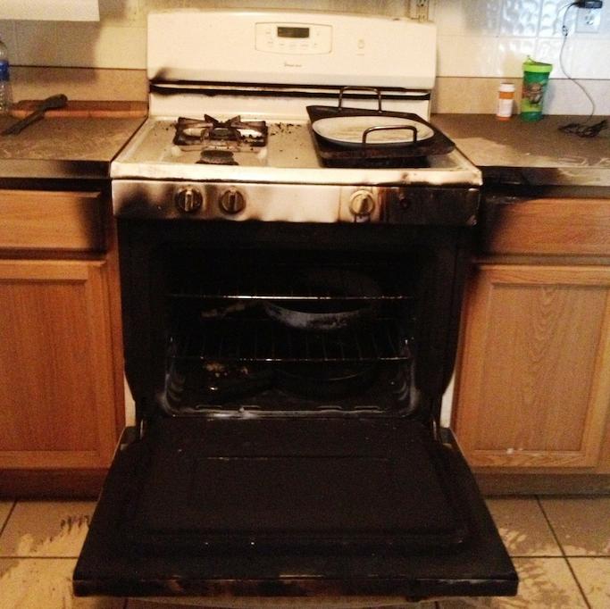 burnt appliance oven